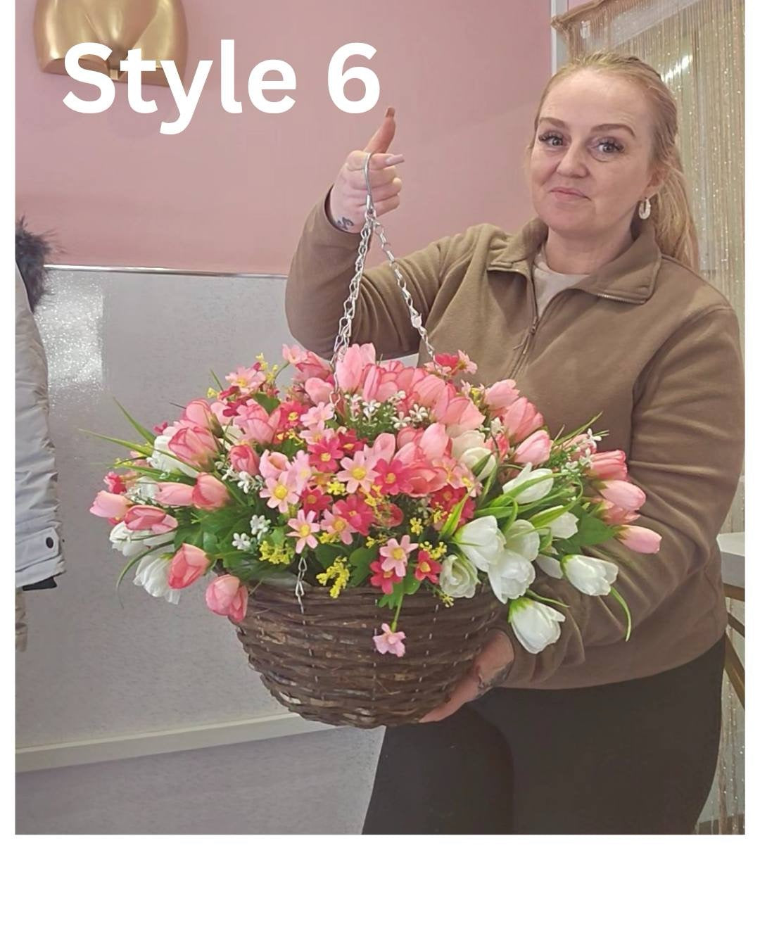 Budget hanging baskets