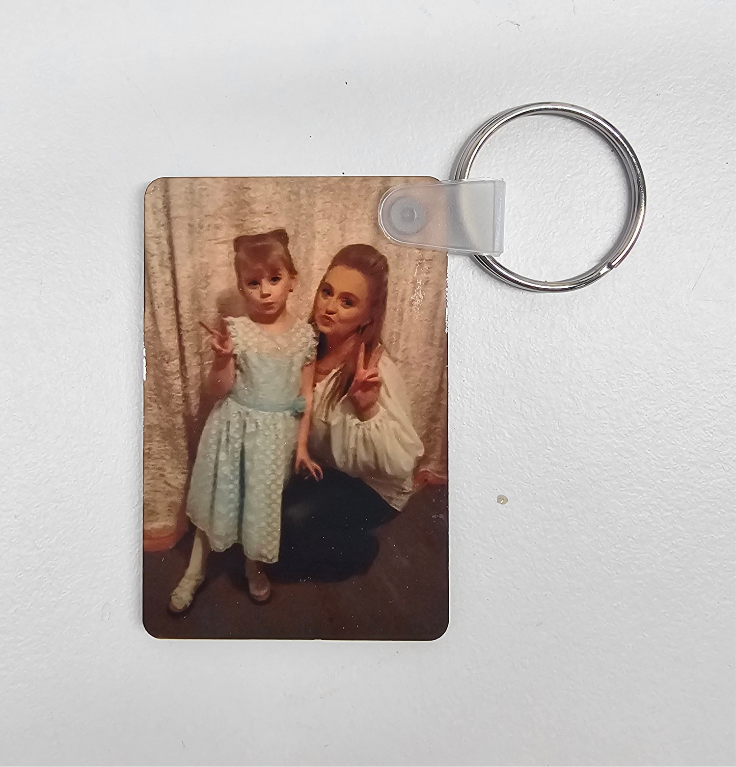 Photo keyring double sided