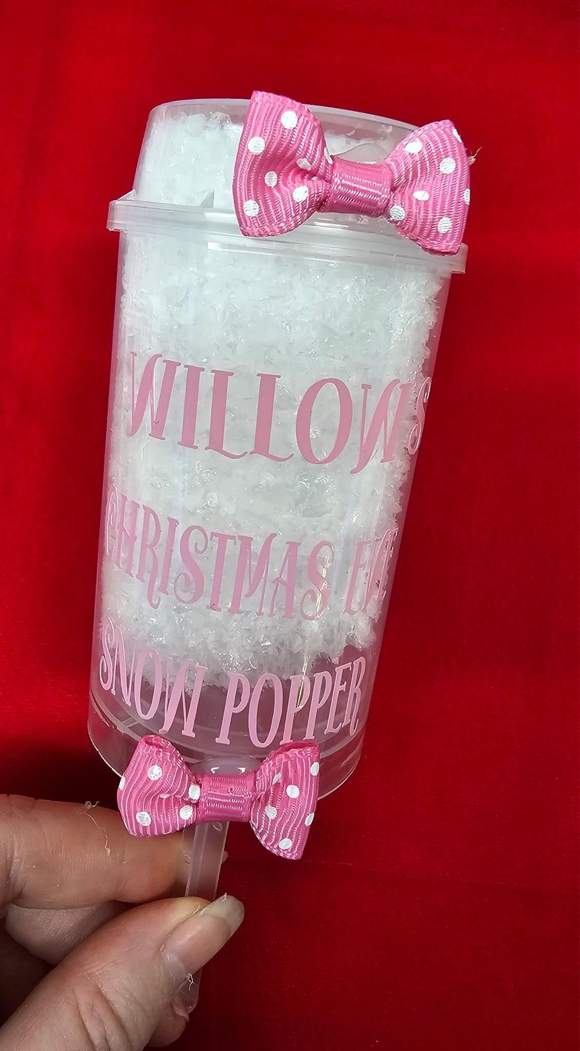 Personalised snow popper