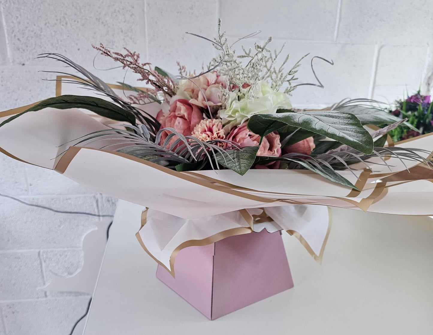 Large deluxe artificial floral arrangement