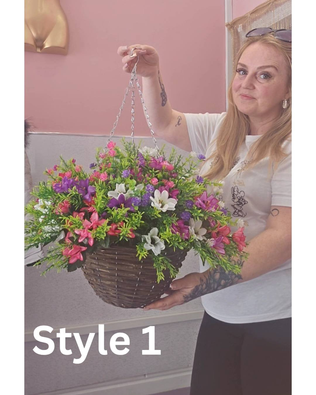 Budget hanging baskets