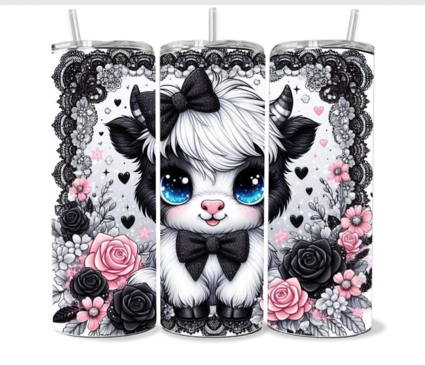 Pretty cow 20oz tumbler