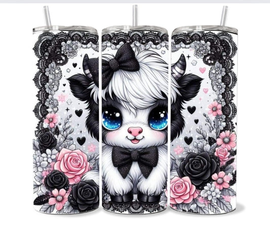 Pretty cow 20oz tumbler