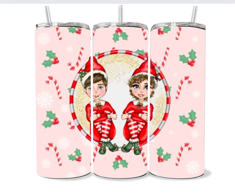 Pink elf 20oz tumbler