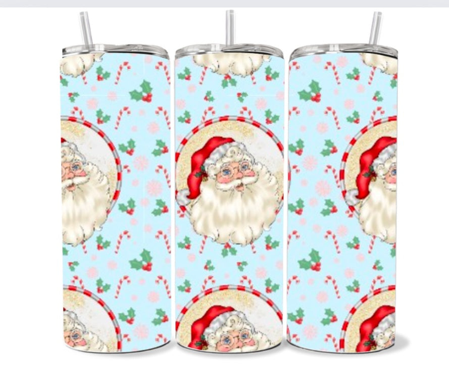 Blue santa 20oz tumbler